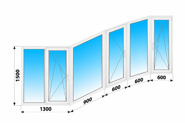 Теплое пластиковое остекление балкона П-3М 4000x1500 