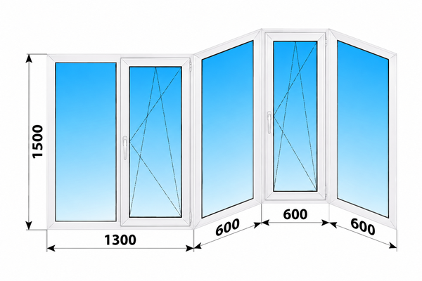 Теплое пластиковое остекление балкона П-3М 3100x1500 