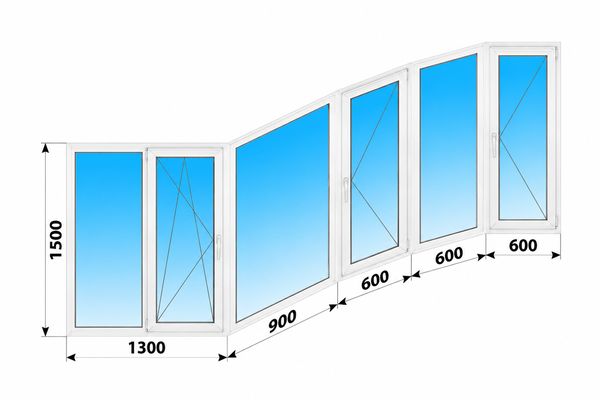 Теплое пластиковое остекление балкона П-3М 4000x1500 №2 