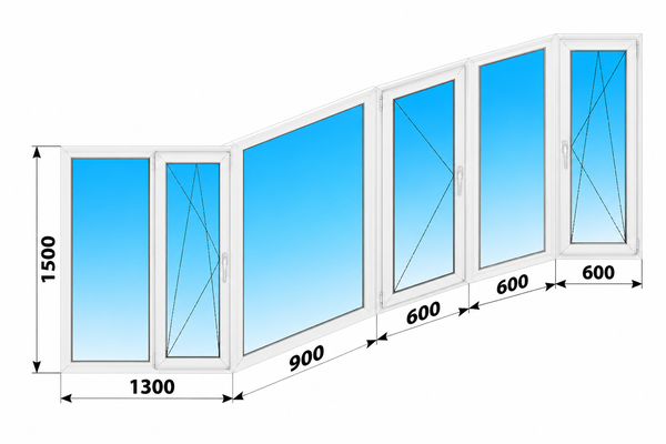 Теплое пластиковое остекление балкона П-3М 4000x1500 